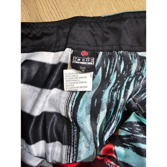Hobie All Over Print Graphic Board Shorts Surf Sand Beach Swim Trunks EUC 36 - Picture 4 of 8